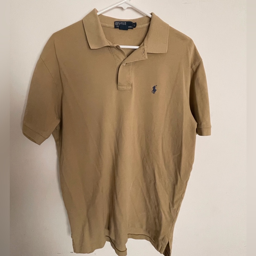 Polo by Ralph Lauren polo shirt tan men’s size large pre owned